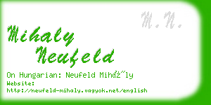 mihaly neufeld business card